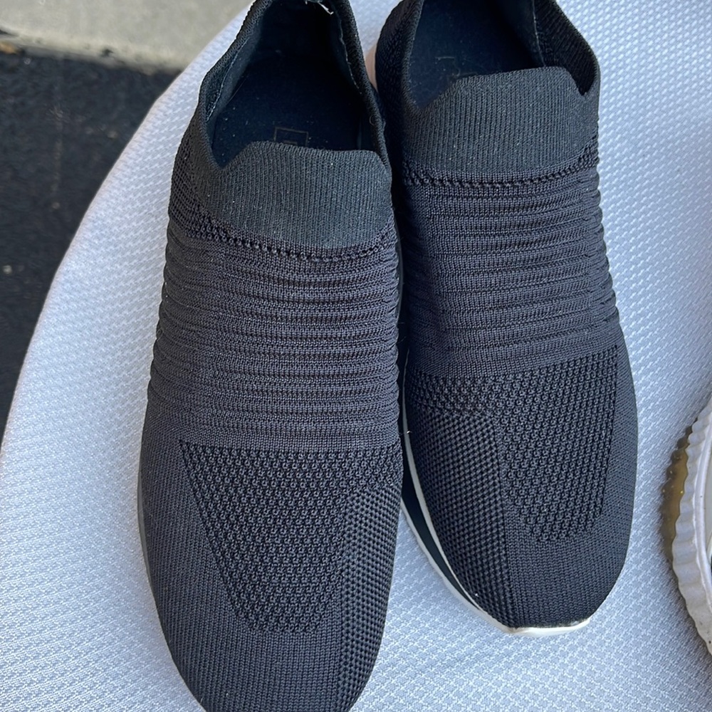 Black fabric platform